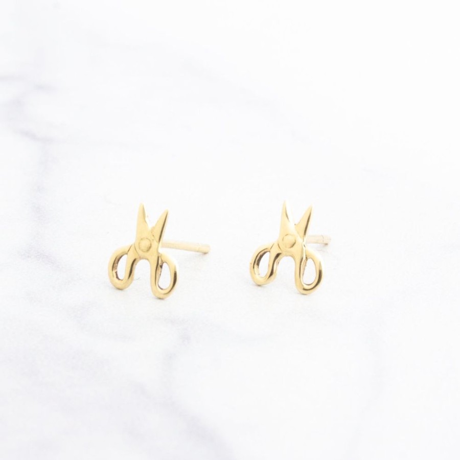 Jewelry Jamie Joseph | 14K Gold Scissor Post Earrings