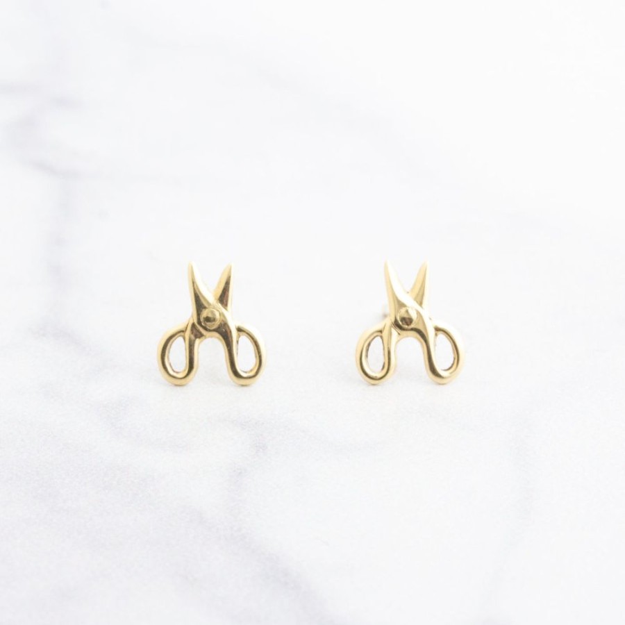 Jewelry Jamie Joseph | 14K Gold Scissor Post Earrings