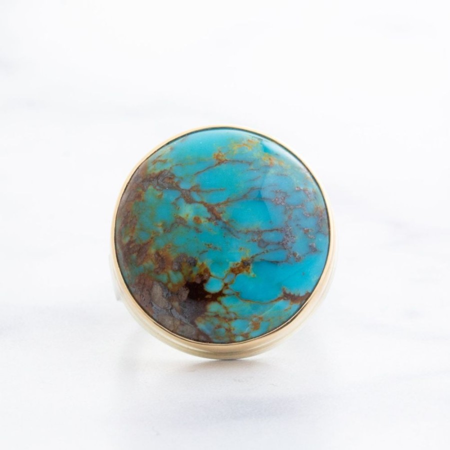 Jewelry Jamie Joseph | Sterling & 14K Gold Kingman Turquoise Ring