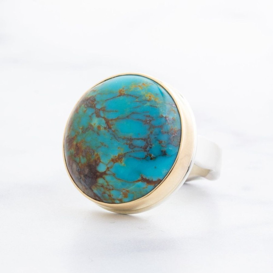 Jewelry Jamie Joseph | Sterling & 14K Gold Kingman Turquoise Ring