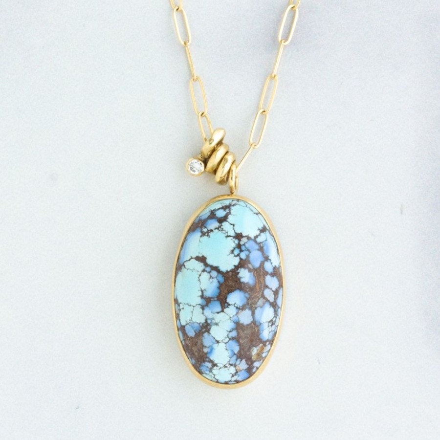 Jewelry Jamie Joseph | 14K Gold Kazakhstani Turquoise Necklace