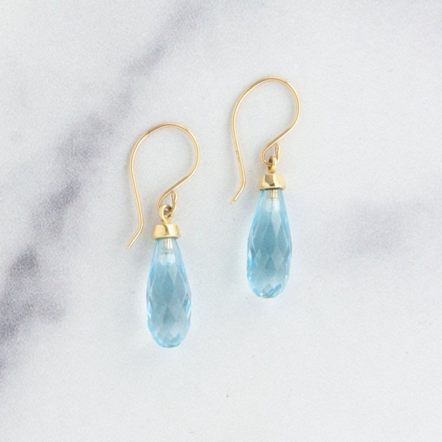 Jewelry Jamie Joseph | 14K Gold Sky Blue Topaz Earrings