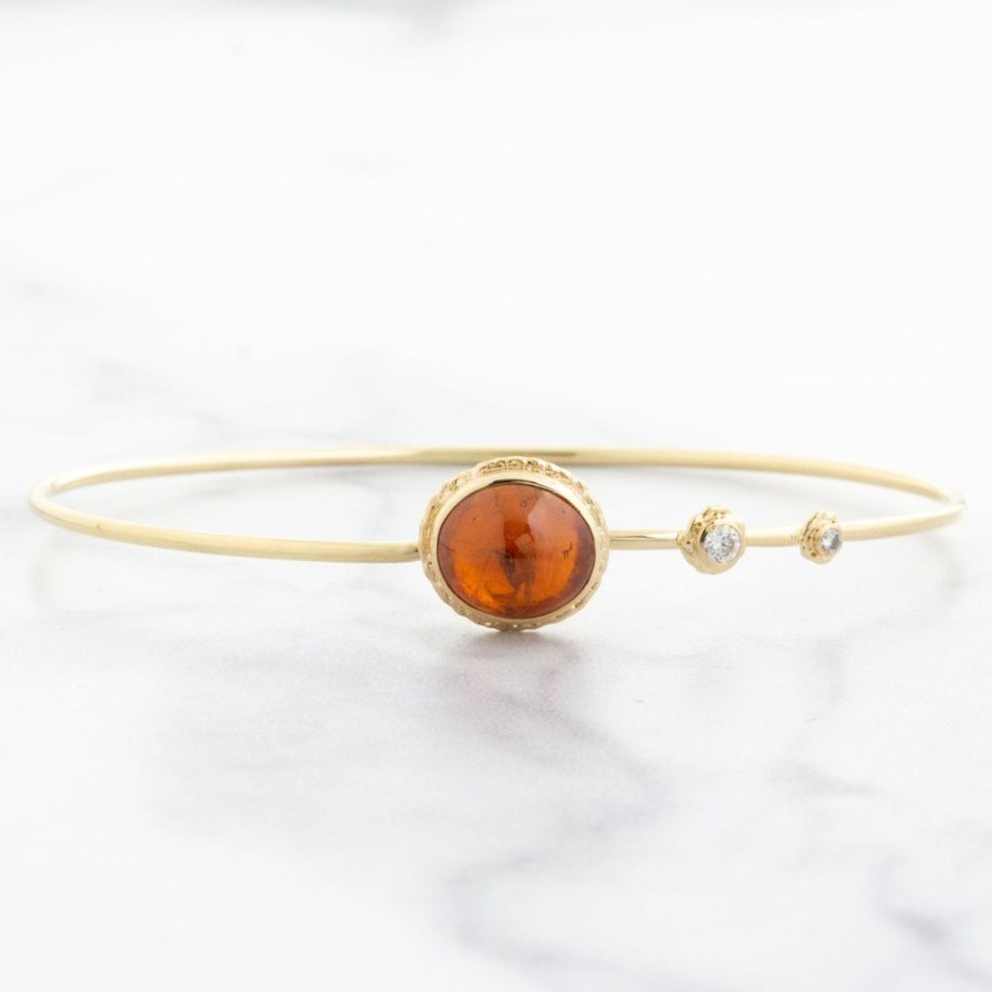 Jewelry Jamie Joseph | 14K Gold Spessartite Garnet & Diamond Bracelet