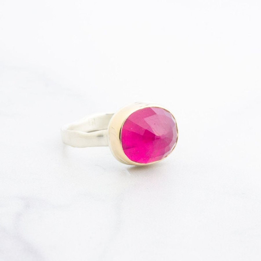 Jewelry Jamie Joseph | Sterling & 14K Gold African Ruby Ring