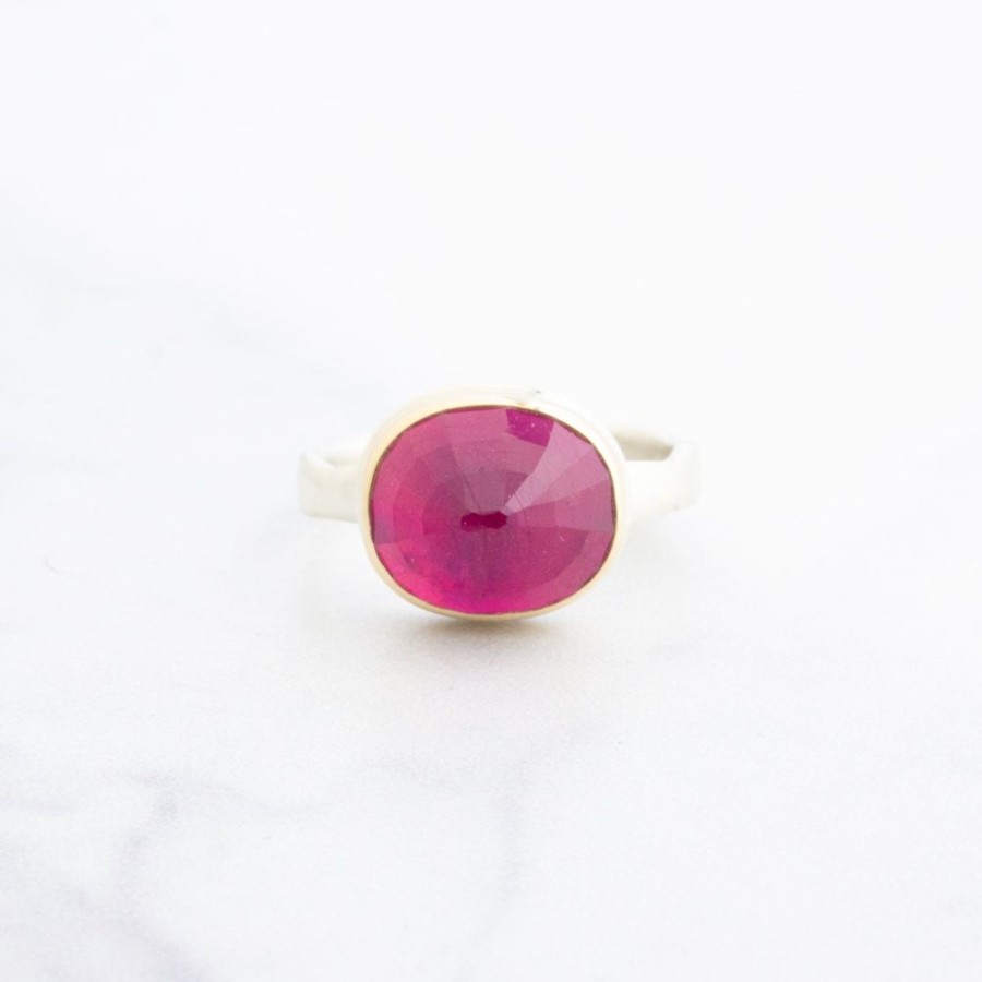 Jewelry Jamie Joseph | Sterling & 14K Gold African Ruby Ring