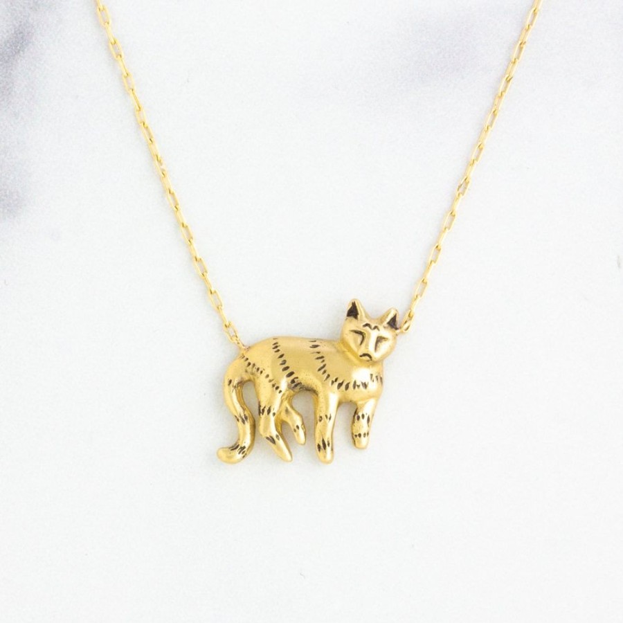 Jewelry Jamie Joseph | 14K Gold Cat Necklace