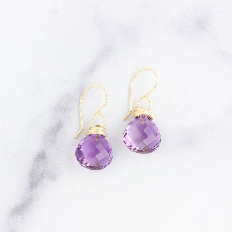 Jewelry Jamie Joseph | 14K Gold Amethyst Earrings