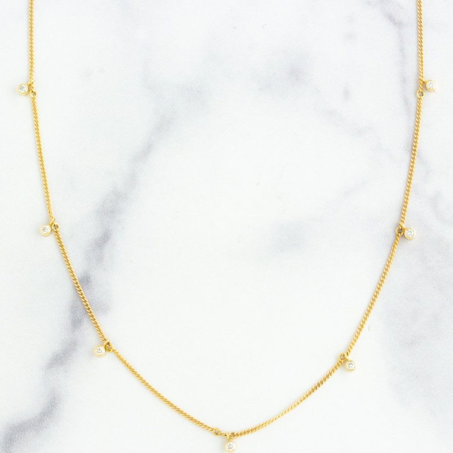 Jewelry Jamie Joseph | 14K Gold Multi-Diamond Necklace