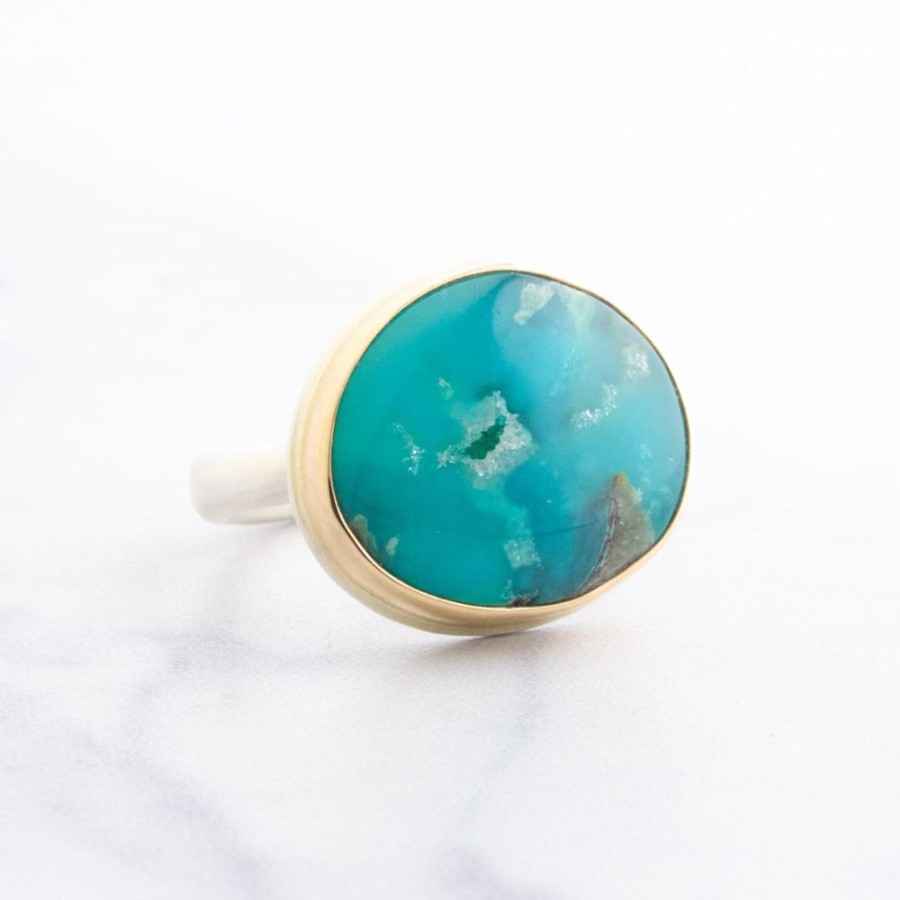 Jewelry Jamie Joseph | Sterling & 14K Gold Gem Silica Ring