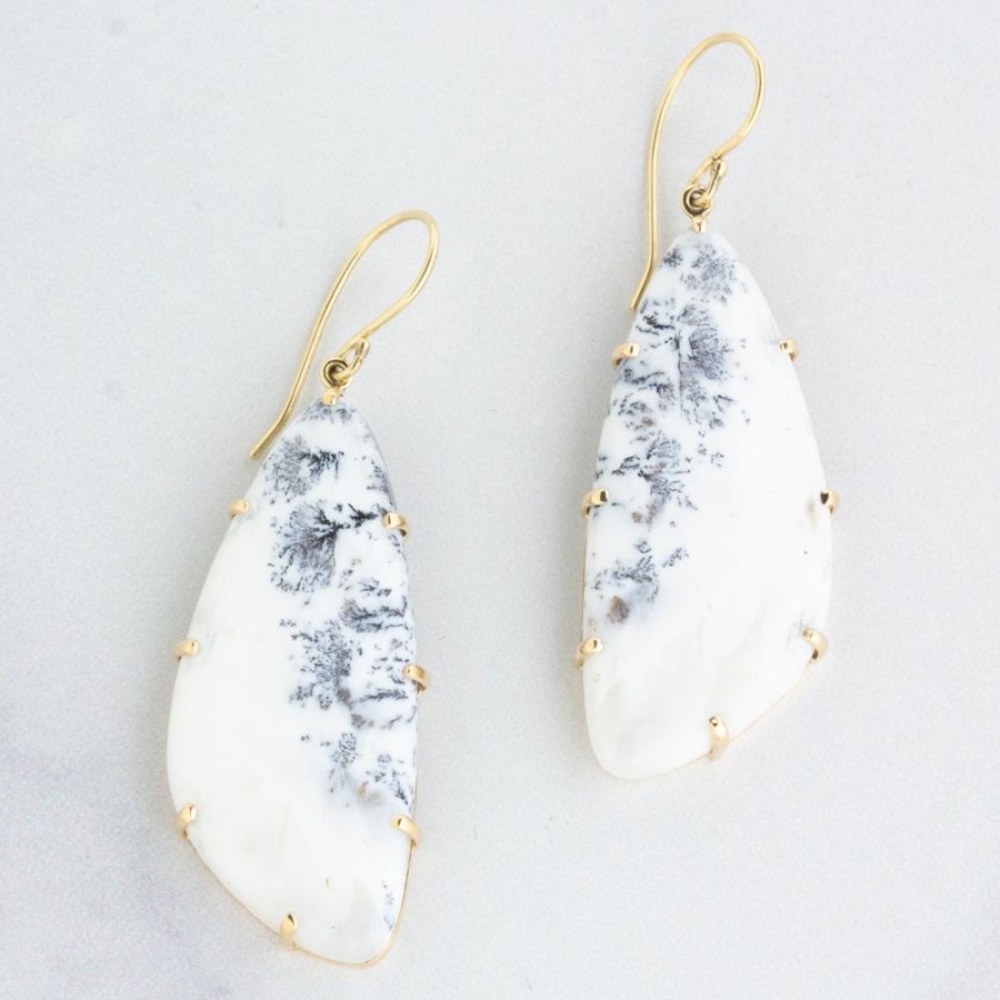 Jewelry Jamie Joseph | 14K Gold Dendritic Opal Earrings