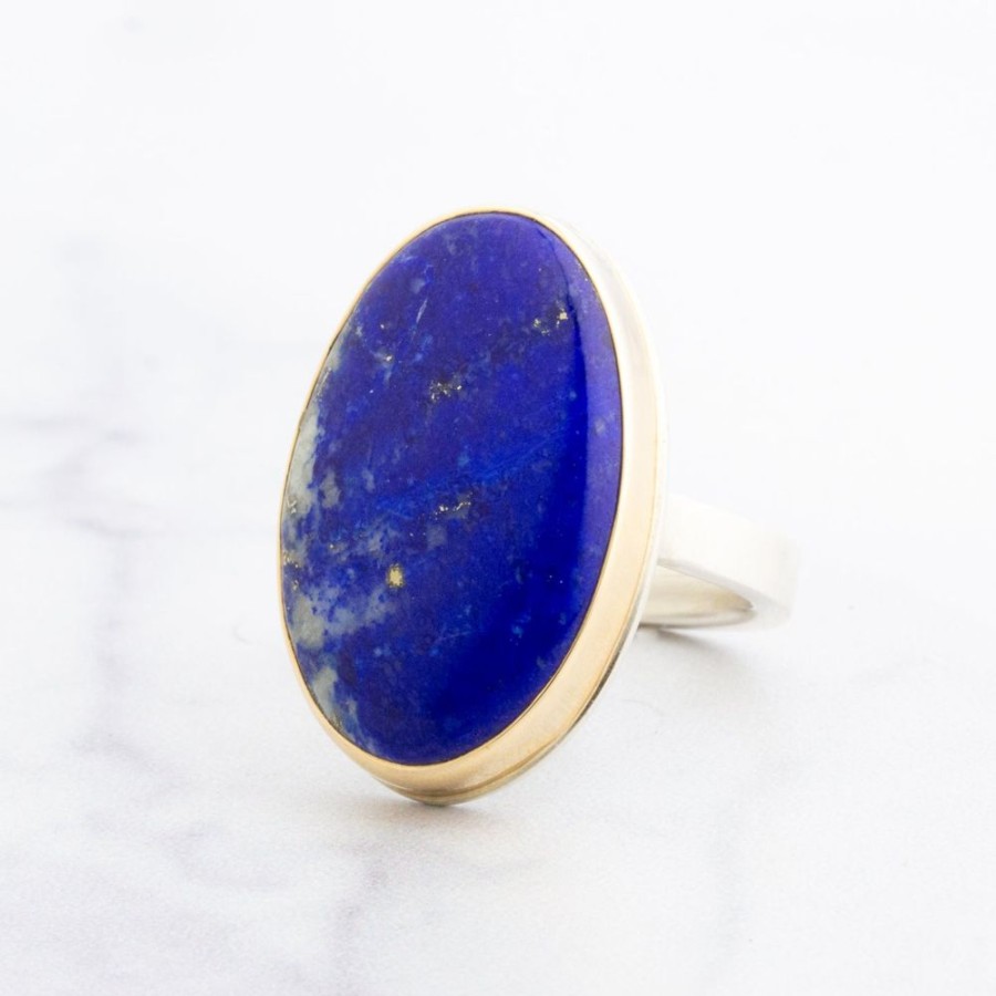 Jewelry Jamie Joseph | Sterling & 14K Gold Lapis Ring