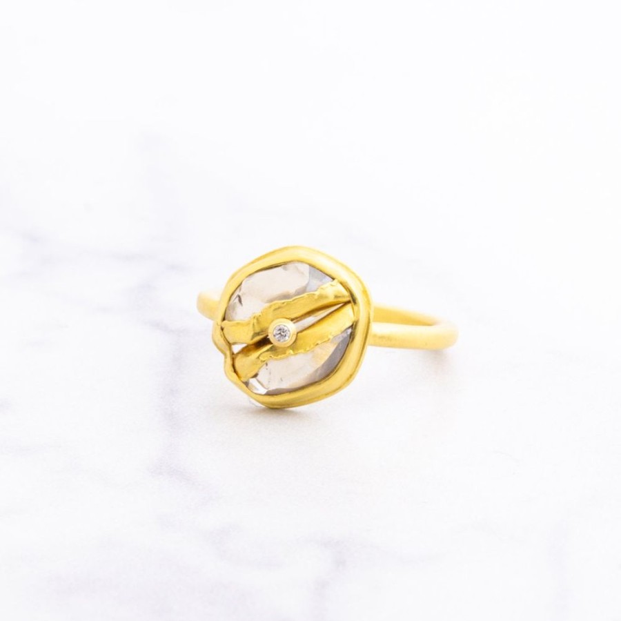 Jewelry Jamie Joseph | 22K Golden Joinery 2.18 Ct Rough Diamond Ring